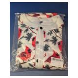 Christmas Cardinal Print Button-Up Shirt