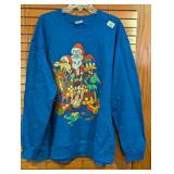 Looney Tunes Blue Christmas Sweatshirt 2XL