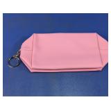 Pink Zippered Pouch With Key Ring