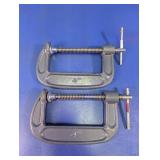 4-Inch Metal C-Clamps Pair