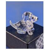 Swarovski Faceted Crystal Mini Dog Figurine