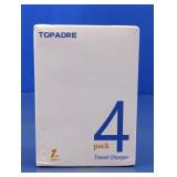 Topadre 4-Pack USB-C Travel Chargers