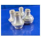 Vtg Aluminum Self Righting Salt Pepper Shakers