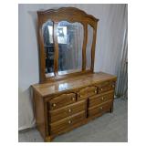 Vintage Florida Furniture Triple Dresser Mirror