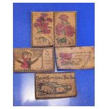Embossed Leather Postcards Assortment