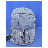 Denim Style Multi Pocket Backpack