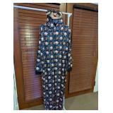 Holiday Reindeer & Santa Hooded Onesie Pajamas