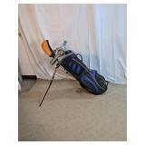 Knight Stand Golf Bag with Assorted Golf Clubs