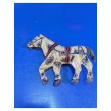 Tin lithographed horse toy figure