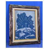 Religious Cross On The Hill Framed Wall Art