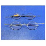 Round Wire Frame Eyeglasses Pair