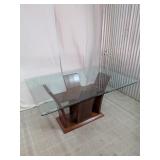 Modern Wood & Glass Dining Table