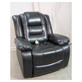 Black Power Recliner Chair w/ USB & Power