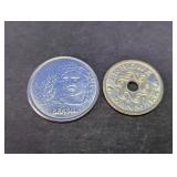 Brazil & Denmark Coin Pair