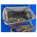Assorted Electrical Cords & Work Light Set