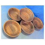 Vintage Wooden Salad Bowls Lot