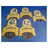 Old American Whiskey Advertising Bottle Hangers