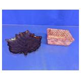 Temp-tations  Dish & Leaf Trinket Tray Set