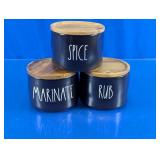 Rae Dunn Spice Rub Marinate Canisters