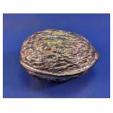 Metal Walnut Shaped Hinged Trinket Box