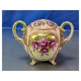 Floral Double-Handle Sugar Bowl