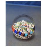 Millefiori Glass Dome Paperweight