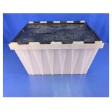 Flip-Top Plastic Storage Tote Bin