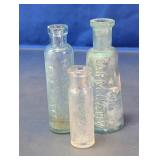 Embossed Glass Medicine Bottles