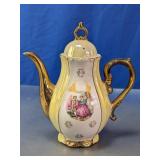Japanese Figural Scene Chocolate Pot