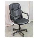 Black Faux Leather Office Chair