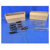 Assorted Wrenches & Screwdrivers Tool Lot