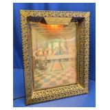 Vtg The Last Supper Lighted Picture Frame
