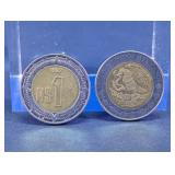 Mexican 1 Nuevo Peso Coin (1992) Duo