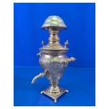Ornate Silver Tone Samovar Tea Urn