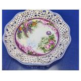 Decorative Floral Lattice Rim Plate