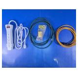 Assorted Extension Cords & Surge Protector Lot
