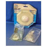 Vintage National & Ives Wall Door Stop Trio