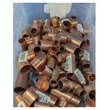 Copper and brass plumbing fitting assortment