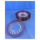 Purple Glass Bubble Pattern Plates Assortment