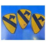 3 WWII US Army 1st Calvary Shoulder Patches