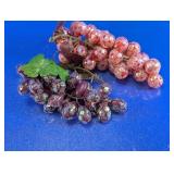 Decorative Sequined Faux Grape Cluster Pair