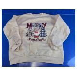 Merry Christmas Reindeer Fleece Sweatshirt