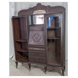 Vintage Secretary Desk China Cabinet