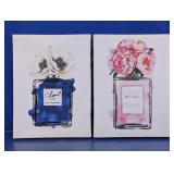 Canvas Perfume Bottle Wall Art