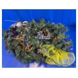 Pre-Lit Holiday Garland w/ Ornaments