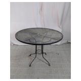 Round Metal Mesh Outdoor Dining Table