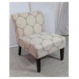 Damask Print Accent Slipper Chair