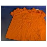 BTFBM Orange Tie-Neck Blouse
