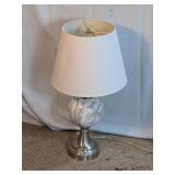 Marble Accent Table Lamp w/ White Shade