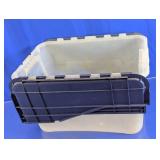 Dark Blue Lidded Storage Tote Box